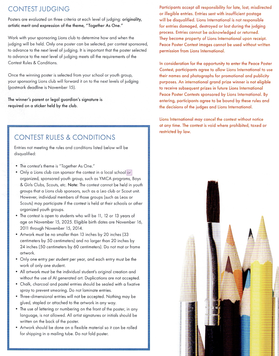 Peace Contest Rules