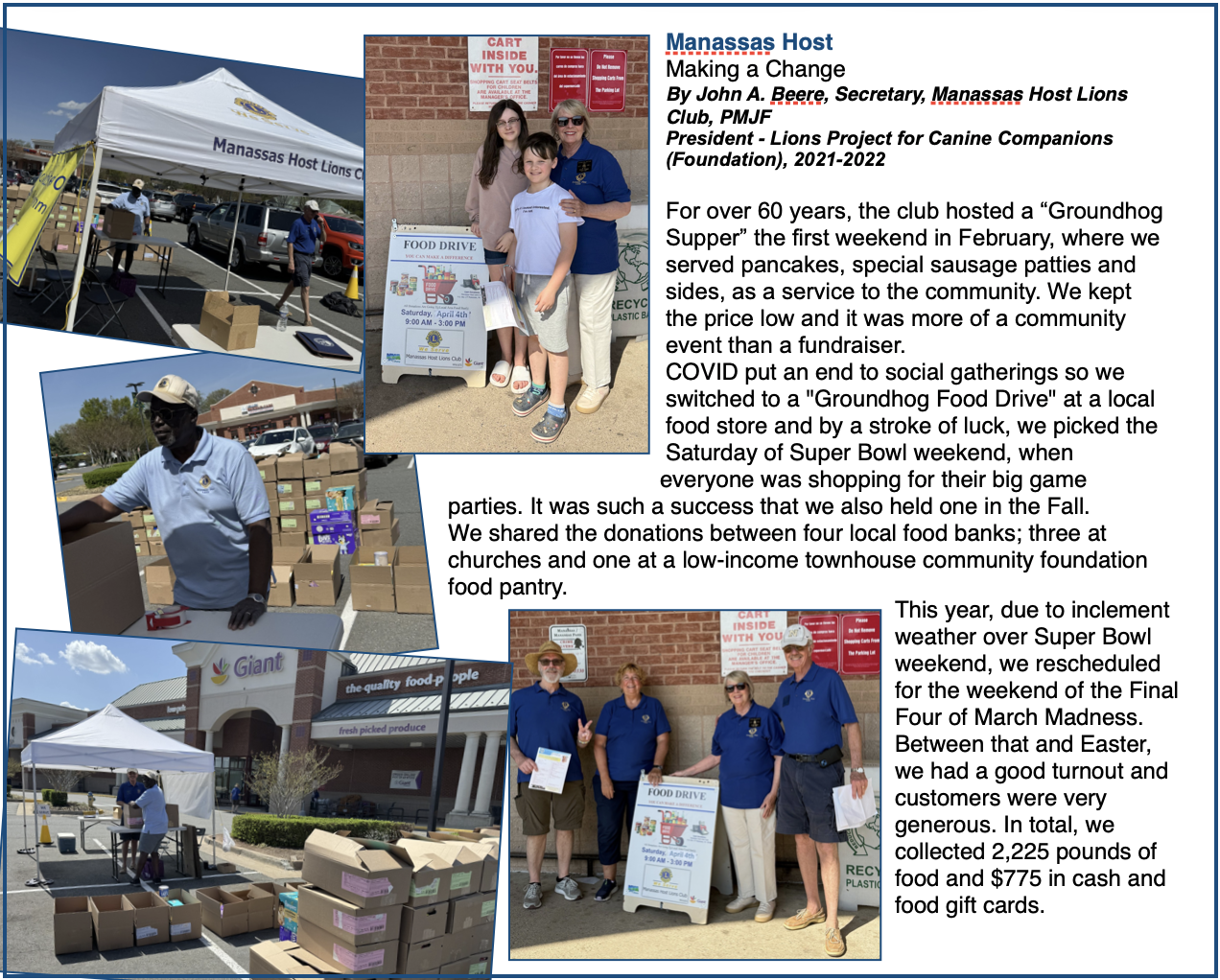 Manassas Food Drive